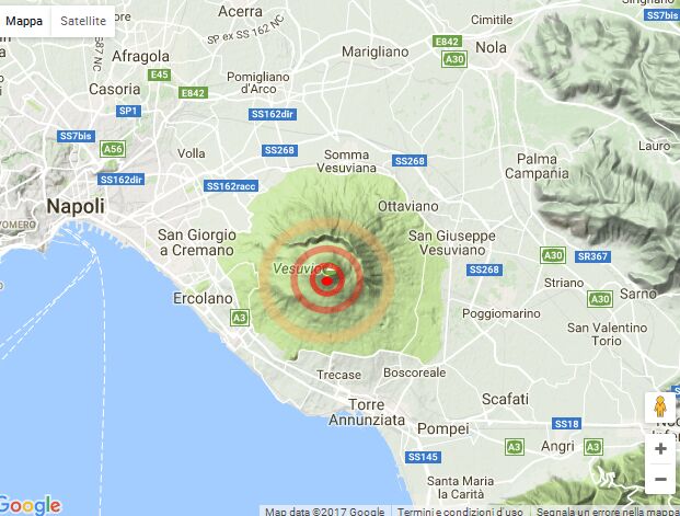 terremoto vesuvio massa di somma 22 gennaio