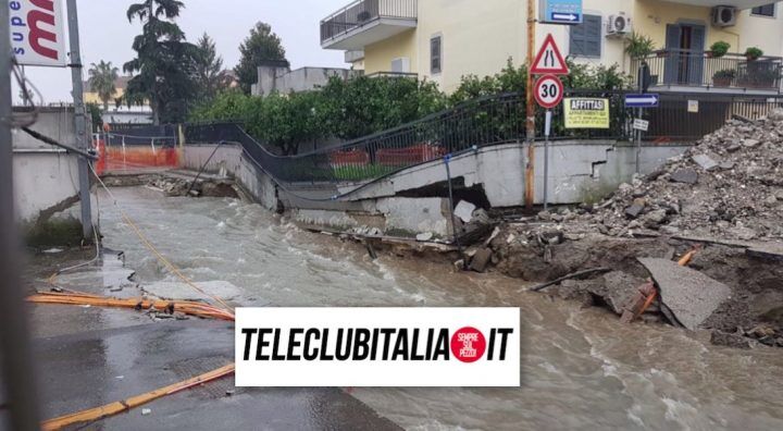 crollo muro via santa caterina da siena giugliano