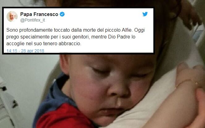 alfie evans commenta il papa