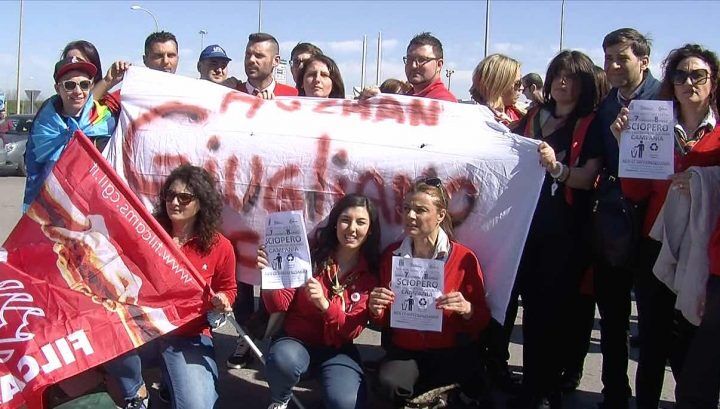 sciopero dipendenti auchan giugliano