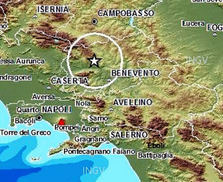 terremoto alvignano 18 aprile ingv