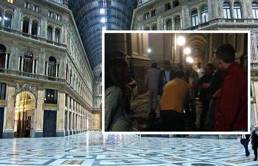 galleria umberto napoli commercianti imprenditori clochard scontro