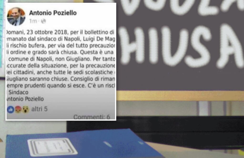 giugliano scuole chiuse 23 ottobre