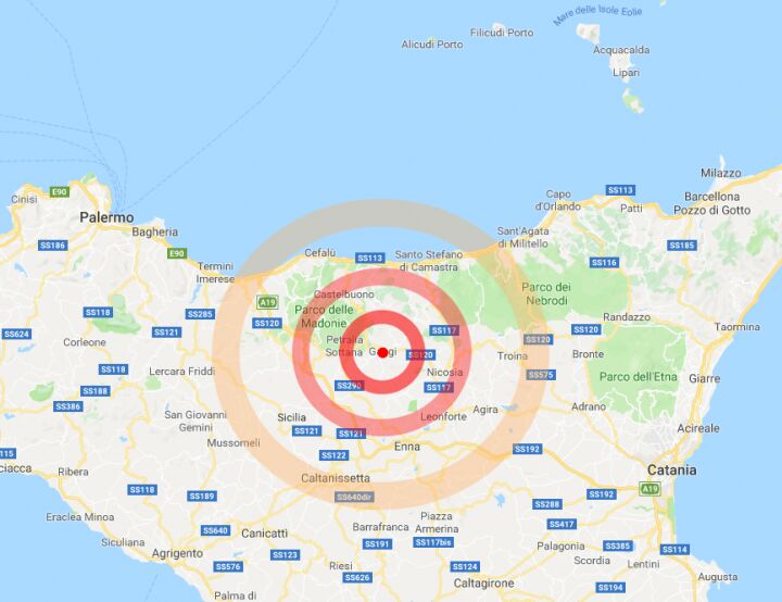 terremoto gangi parco delle madonie oggi