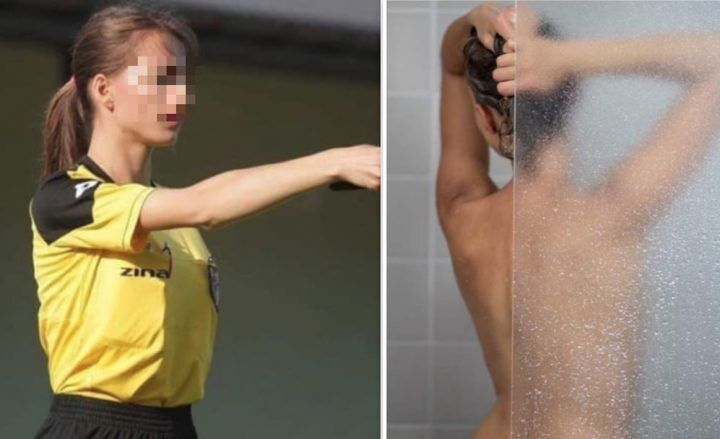 ragazza arbitro filmata sotto la doccia lodi