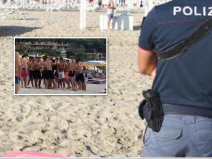 pugni e schiaffi spiaggia