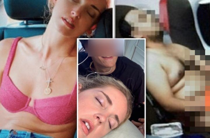 chiara ferragni addormenta in aereo foto