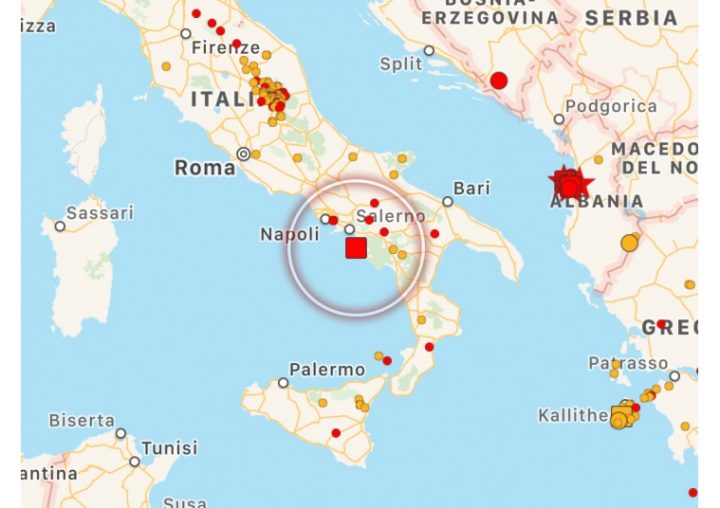 scossa di terremoto golfo di salerno