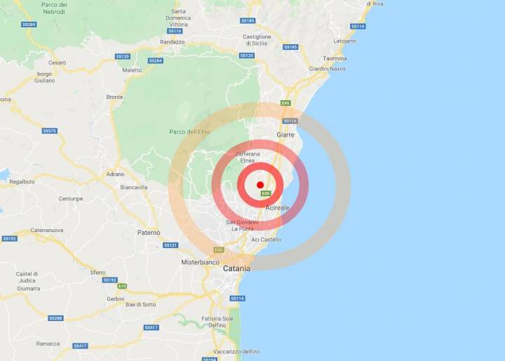 terremoto catania oggi