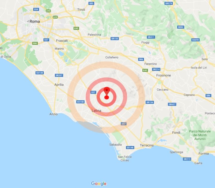 terremoto oggi latina