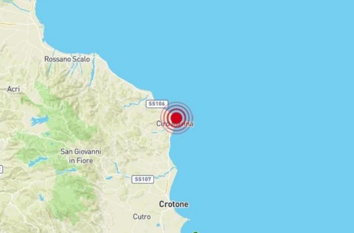 terremoto cirò marina