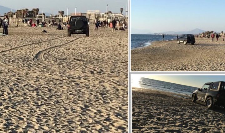 varcaturo auto in spiaggia