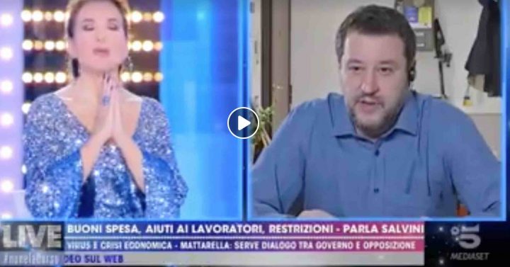 barbara d'urso matteo salvini l'eterno riposo