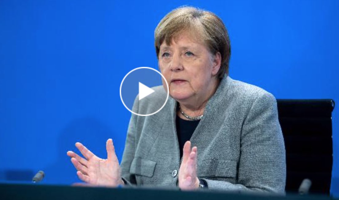 angela merkel contagi video