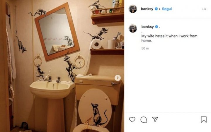 banksy coronavirus bagno