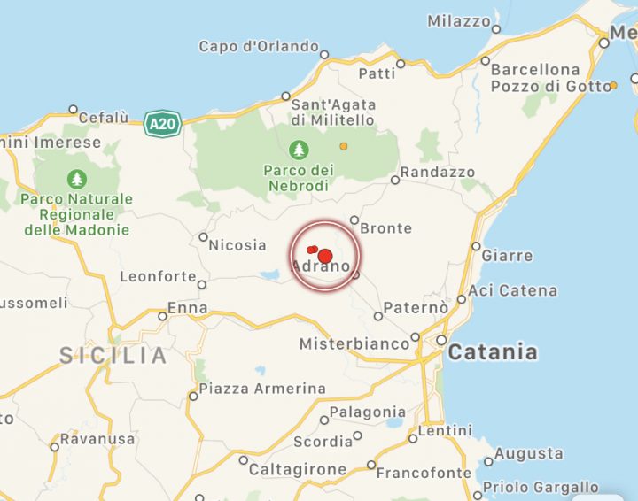 Terremoto Catania adrano