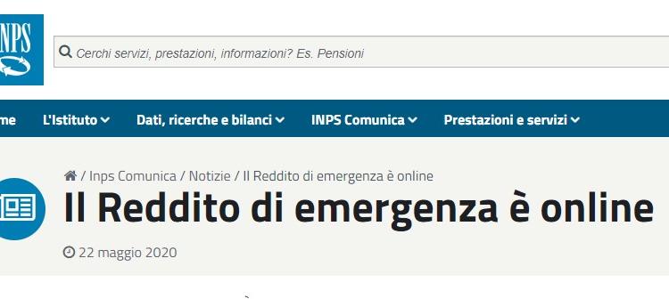 domanda reddito di emergenza