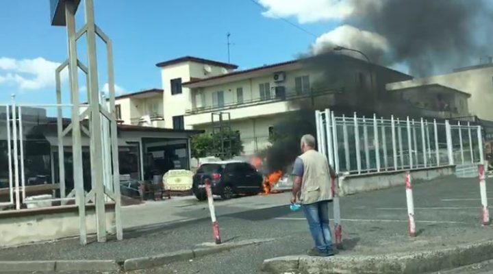 giugliano macchina incendio gelinna