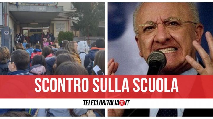 scontro scuola campania assembramenti