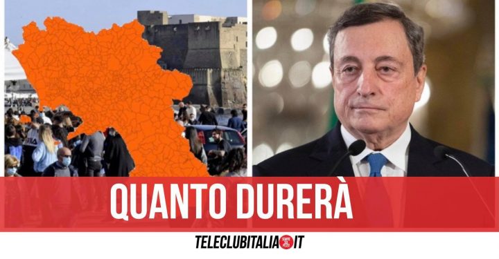 zona arancione campania quanto durerà