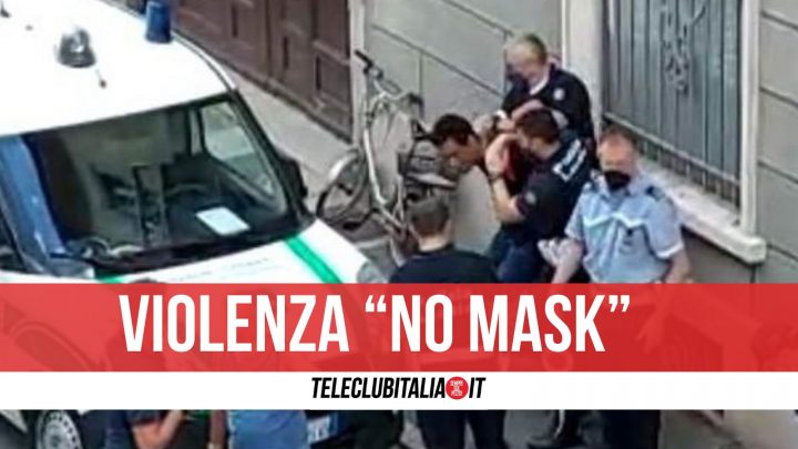 vigili aggrediti napoli mascherina via venezia vasto