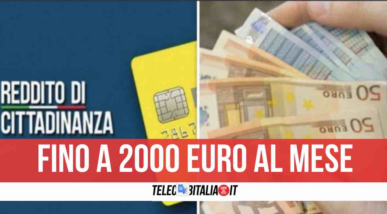 reddito di cittadinanza assegno unico 2000 euro