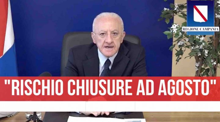 de luca diretta campania chiusure agosto