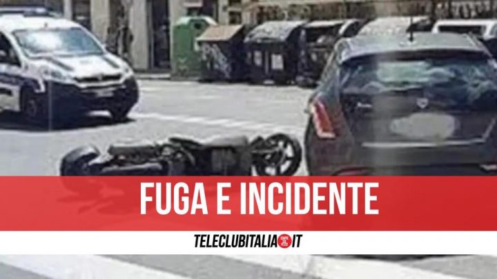 bacoli incidente contromano pistola scooter arrestato