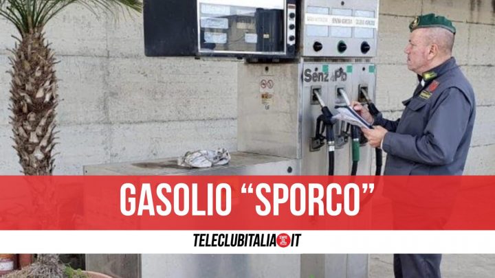 gasolio sporco pompa di benzina san nicola la strada