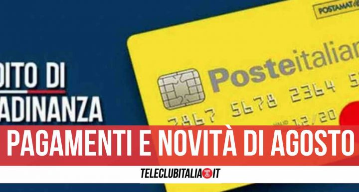 reddito di cittadinanza agosto 2021