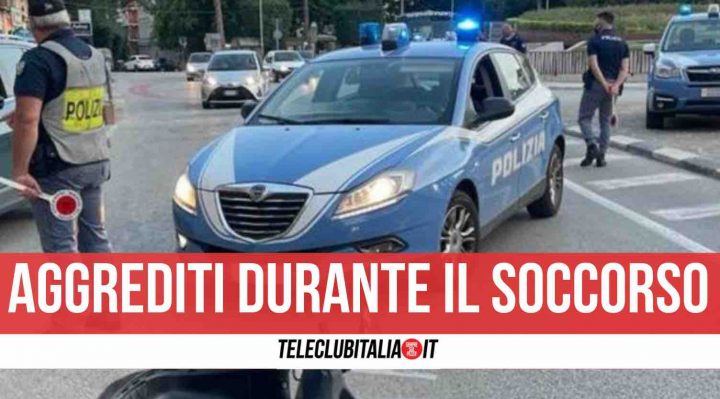 napoli aggressione poliziotti