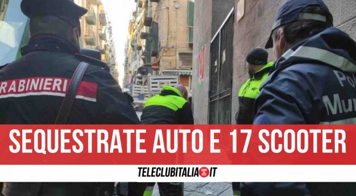 napoli sequestri auto scooter blitz quartieri spagnoli