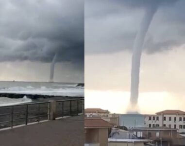 tromba d'aria fiumicino e ostia