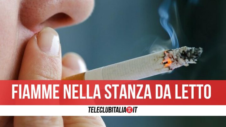 sigaretta accesa maddaloni incendio