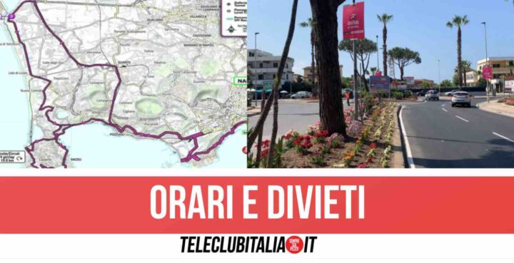 giro d'italia strada chiuse napoli giugliano