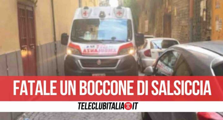 napoli uomo morto soffocato da un boccone