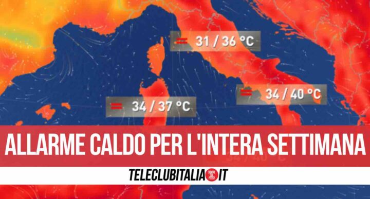 napoli ondate di calore allarme ministero