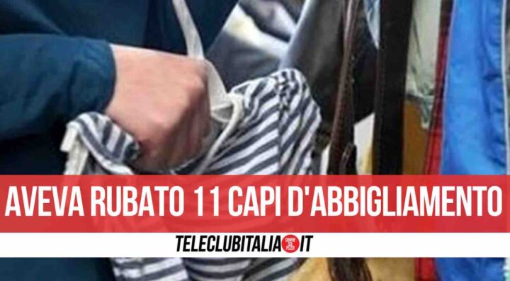 furto napoli via toledo negozio abbigliamento