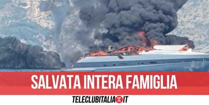 positano incendio yacht