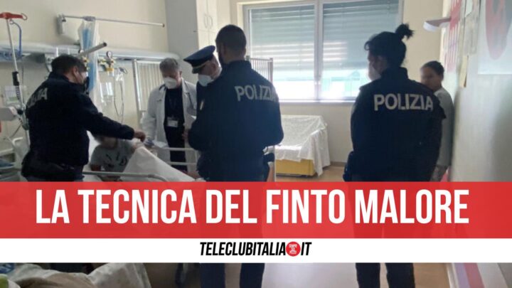 finto malore pellegrini ladra napoli ospedale