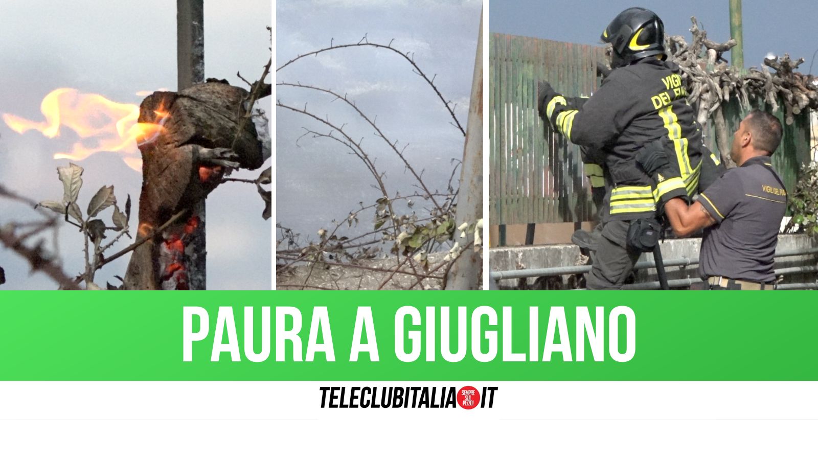 giugliano via madonnella incendio