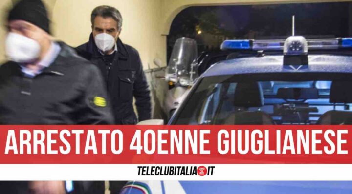 giugliano si barrica in casa spari arrestato 40enne