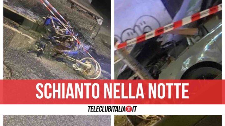 incidente giugliano motorino incendio