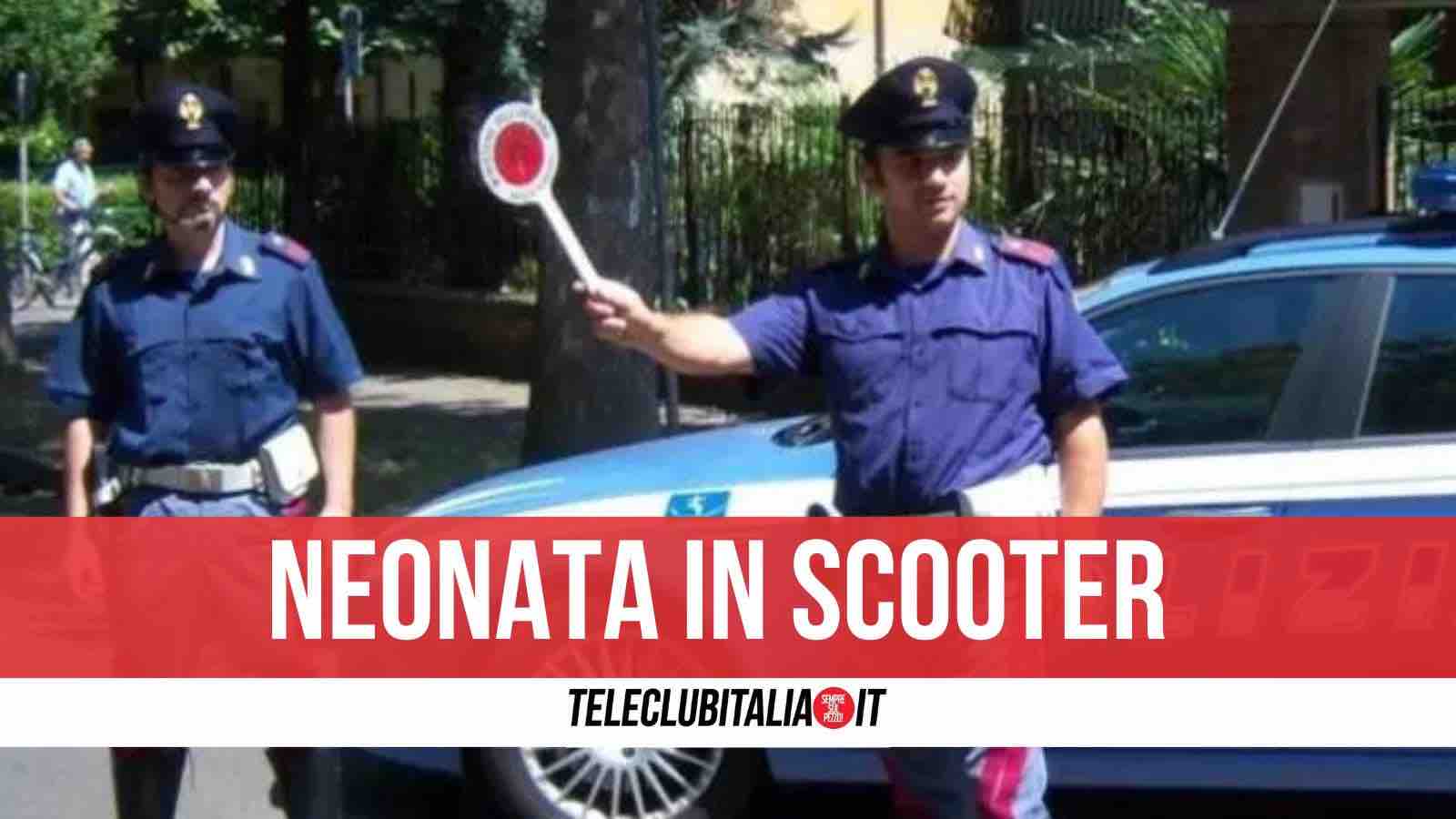 neonata in scooter napoli