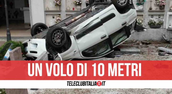 brescia incidente auto cimitero