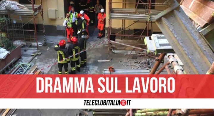 gragnano operaio precipita da impalcatura