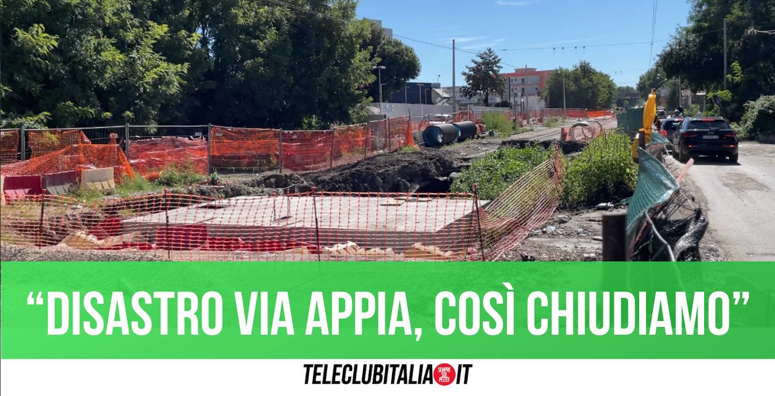 via appia lavori al palo commercianti chiudono