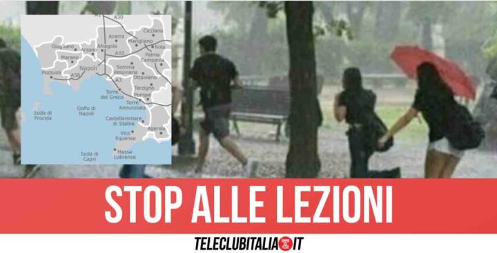 Allerta meteo, scuole chiuse in provincia di Napoli: tutti i comuni