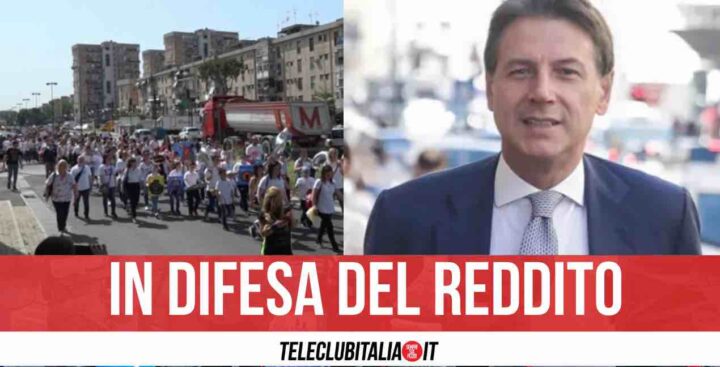 scampia giuseppe conte tour in difesa del reddito