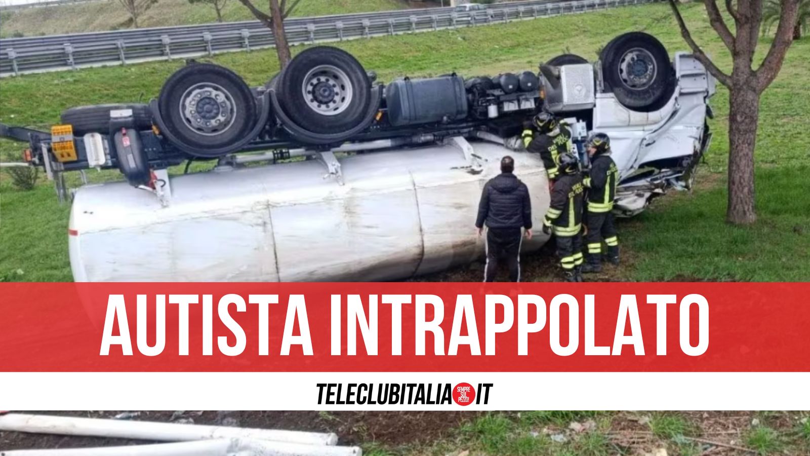 incidente nola villa literno cisterna si ribalta